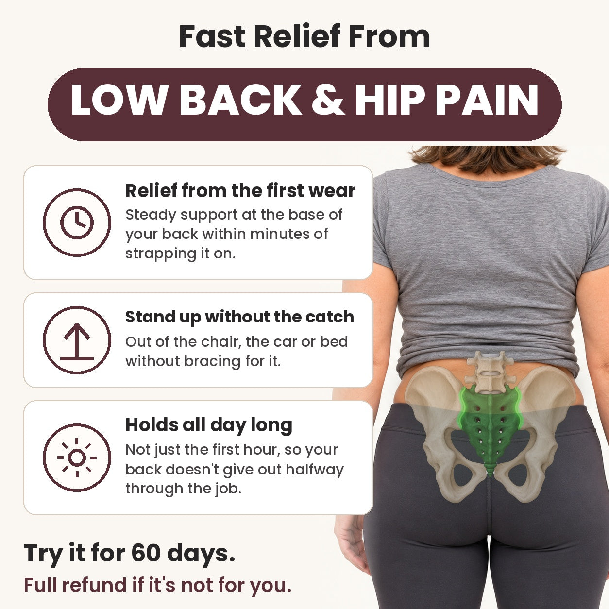 Tavora® Keystone SI Belt for Low Back & Hip Pain