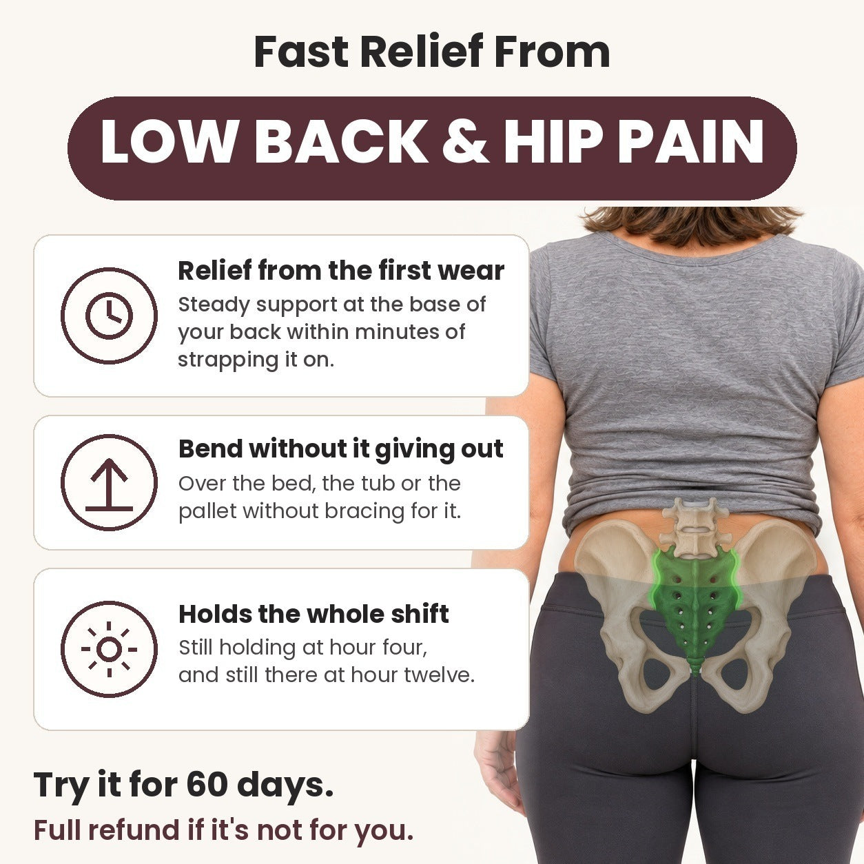 Tavora® Keystone SI Belt for Low Back & Hip Pain
