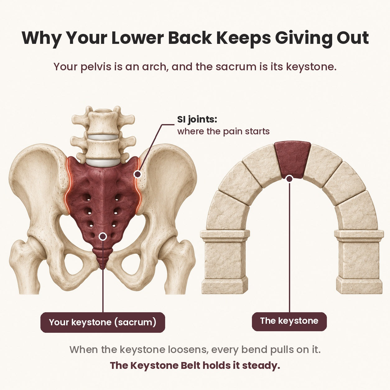 Tavora® Keystone SI Belt for Low Back & Hip Pain